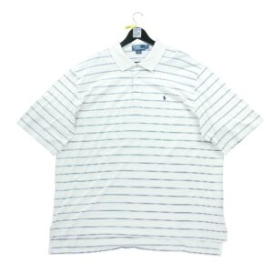 Polo manches courtes homme blanc Polo Ralph Lauren Motif a rayures Col Polo