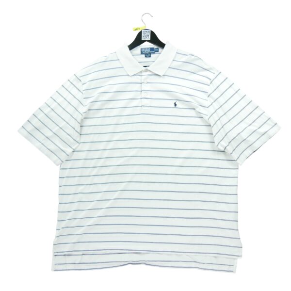 Polo manches courtes homme blanc Polo Ralph Lauren Motif a rayures Col Polo