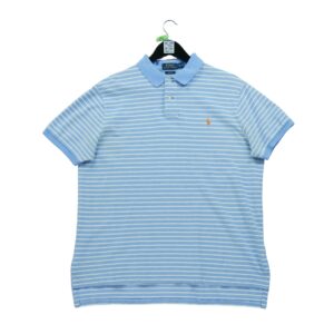 Polo manches courtes homme bleu clair Polo Ralph Lauren Motif a rayures Col Polo