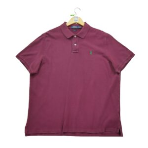 Polo manches courtes homme bordeaux Polo Ralph Lauren Col Polo