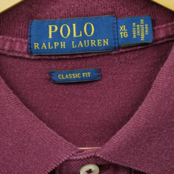 Polo manches courtes homme bordeaux Polo Ralph Lauren Col Polo