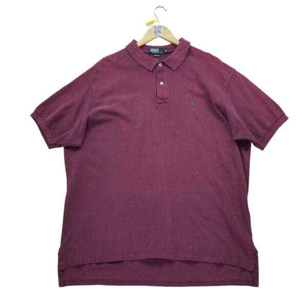 Polo manches courtes homme bordeaux Polo Ralph Lauren Col Polo