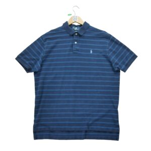 Polo manches courtes homme marine Polo Ralph Lauren Motif a rayures Col Polo