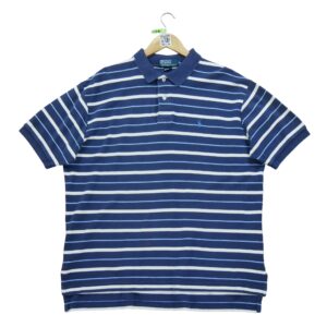 Polo manches courtes homme marine Polo Ralph Lauren Motif a rayures Col Polo