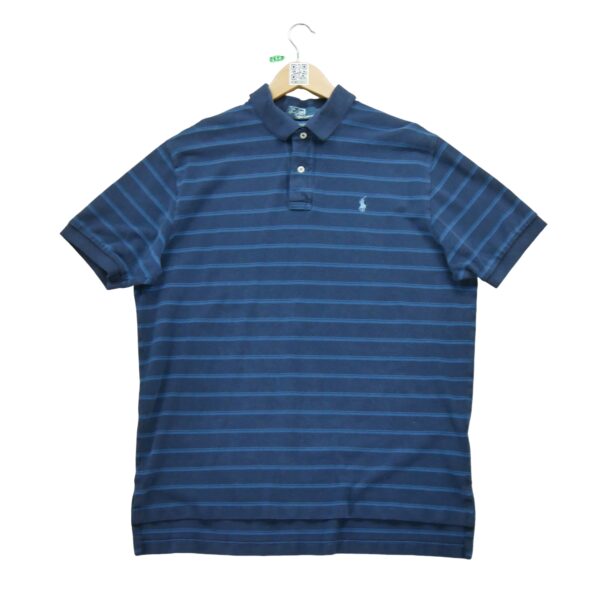 Polo manches courtes homme marine Polo Ralph Lauren Motif a rayures Col Polo