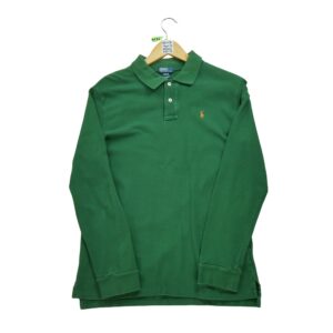 Polo manches longues enfant vert Polo Ralph Lauren Col Polo