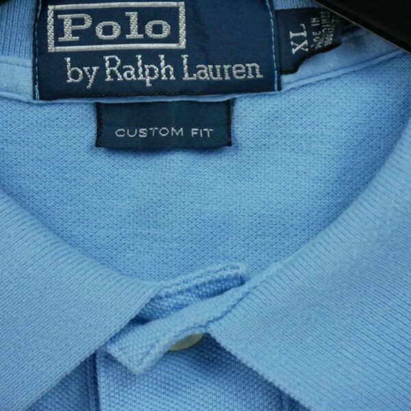 Polo manches longues homme bleu clair Polo Ralph Lauren Col Polo