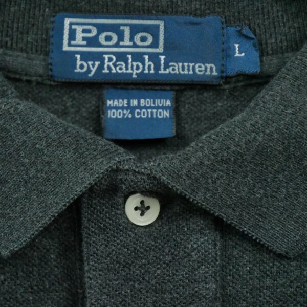 Polo manches longues homme gris Polo Ralph Lauren Col Polo