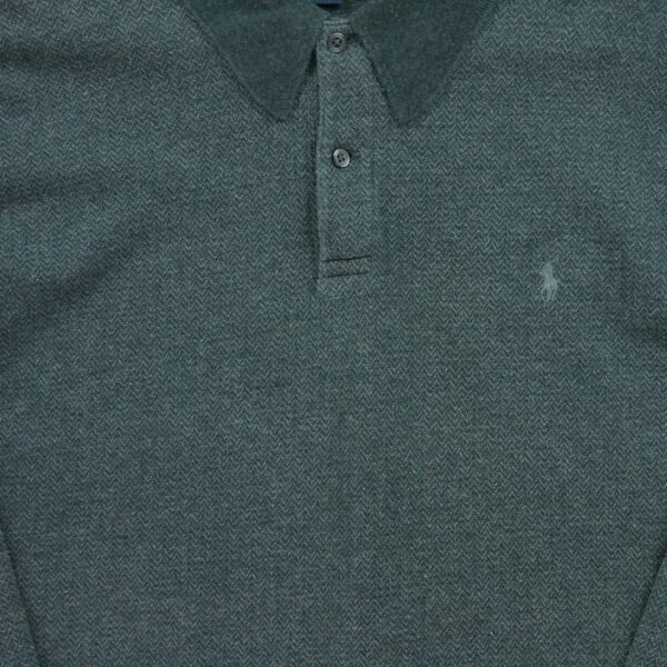 Polo manches longues homme gris Polo Ralph Lauren Motif a motifs Col Polo