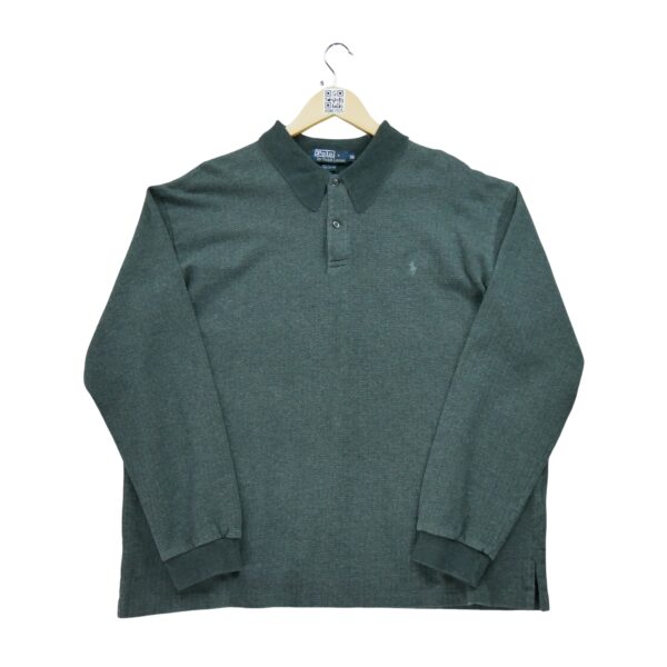 Polo manches longues homme gris Polo Ralph Lauren Motif a motifs Col Polo