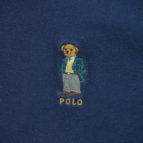 Polo manches longues homme marine Polo Ralph Lauren Col Polo