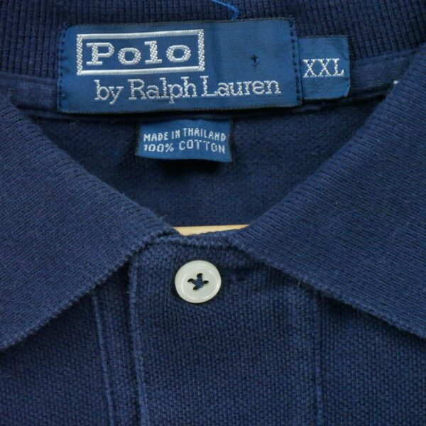 Polo manches longues homme marine Polo Ralph Lauren Col Polo