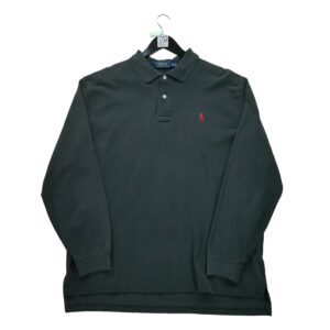 Polo manches longues homme noir Polo Ralph Lauren Col Polo