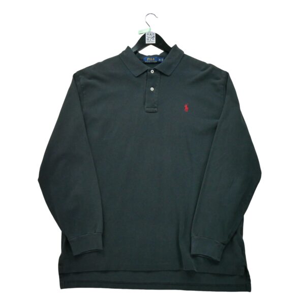 Polo manches longues homme noir Polo Ralph Lauren Col Polo