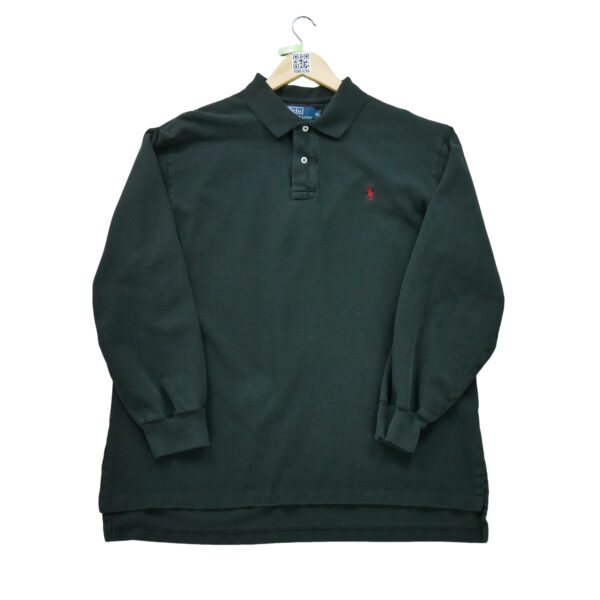 Polo manches longues homme noir Polo Ralph Lauren Col Polo