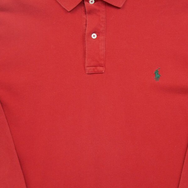 Polo manches longues homme rouge Polo Ralph Lauren Col Polo