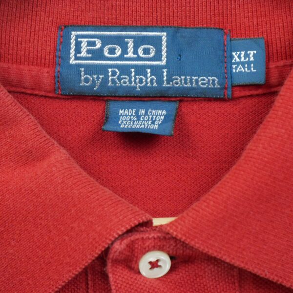 Polo manches longues homme rouge Polo Ralph Lauren Col Polo