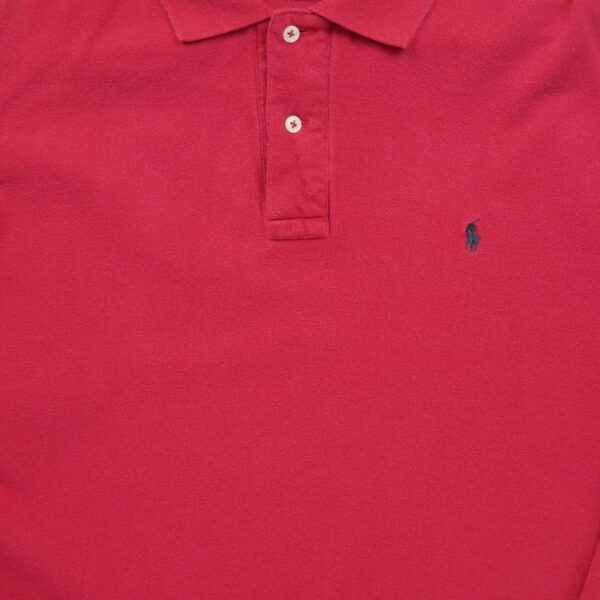 Polo manches longues homme rouge Polo Ralph Lauren Col Polo