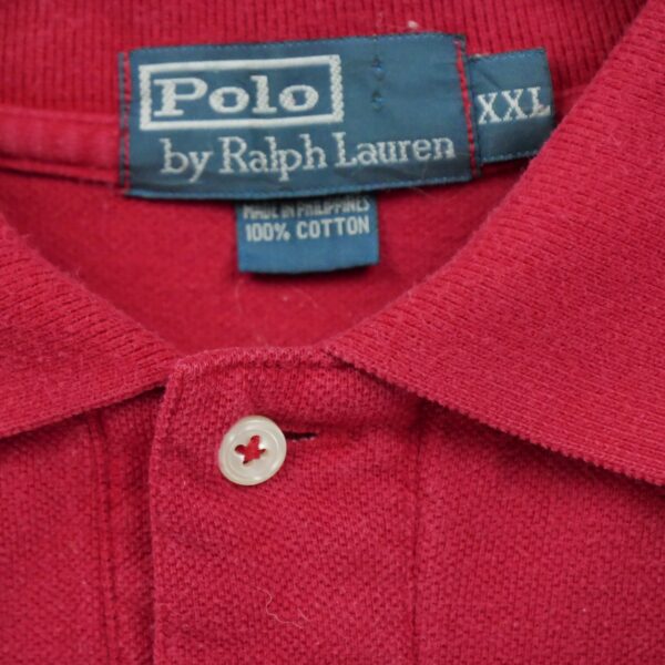 Polo manches longues homme rouge Polo Ralph Lauren Col Polo