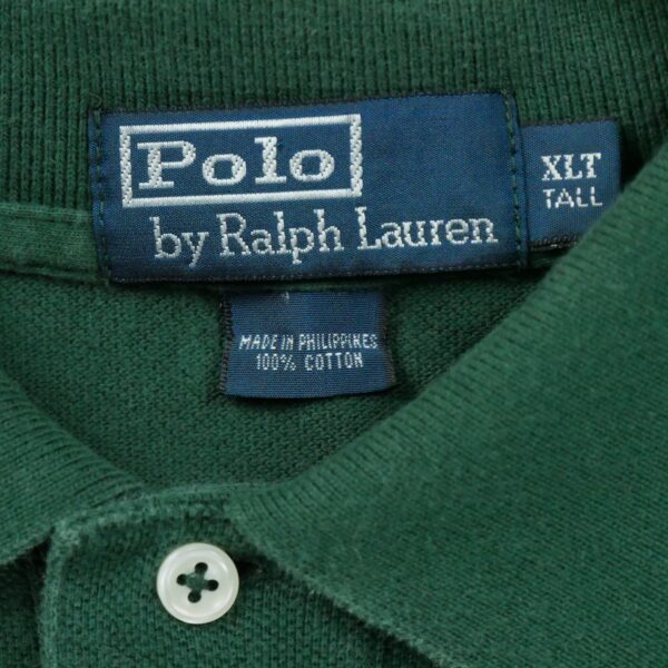 Polo manches longues homme vert Polo Ralph Lauren Col Polo