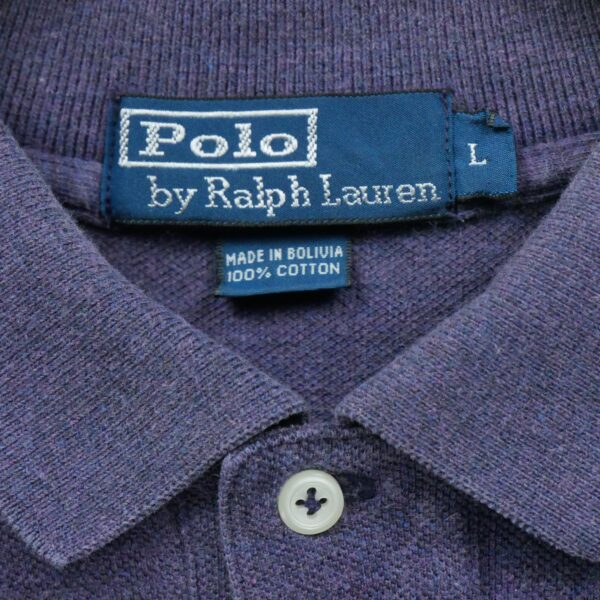 Polo manches longues homme violet Polo Ralph Lauren Col Polo