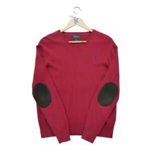Pull enfant manches longues rouge Polo Ralph Lauren Col V