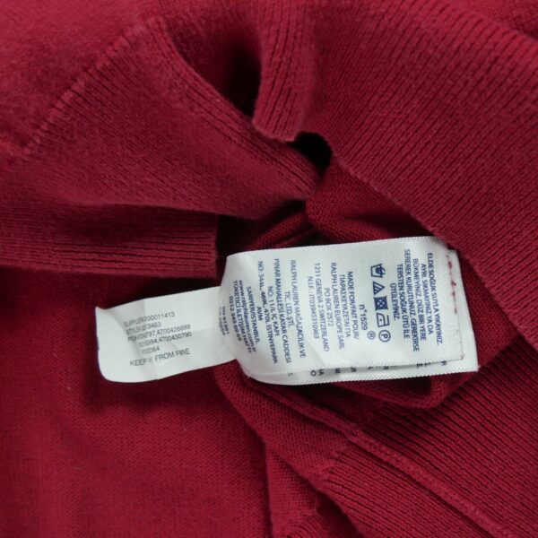 Pull enfant manches longues rouge Polo Ralph Lauren Col V