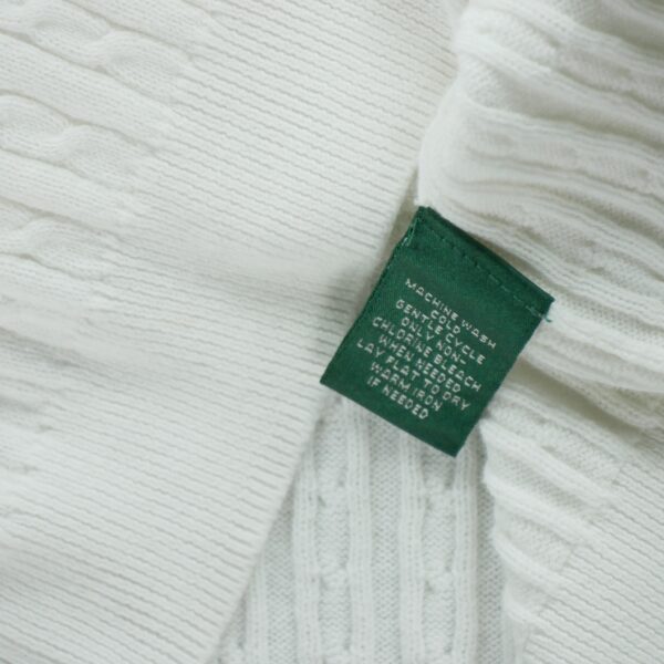 Pull femme manches courtes blanc Polo Ralph Lauren Col Rond