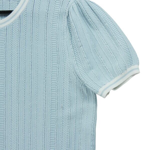 Pull femme manches courtes bleu clair Polo Ralph Lauren Col Rond