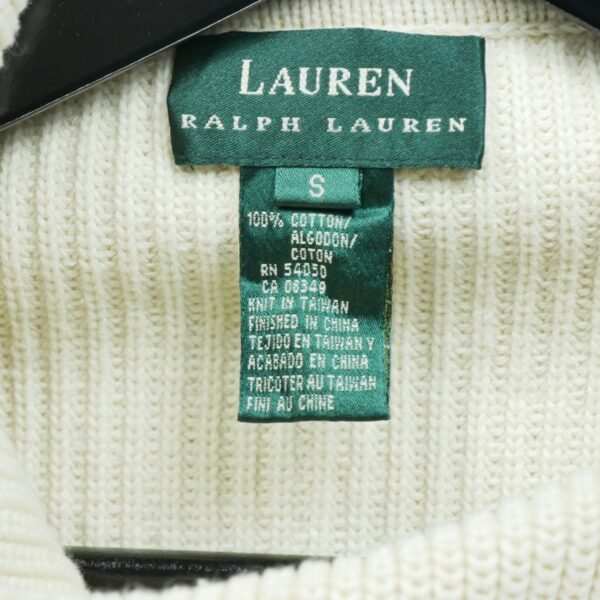 Pull femme manches longues beige Polo Ralph Lauren Col Chale