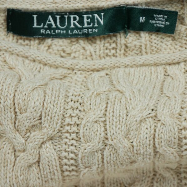 Pull femme manches longues beige Polo Ralph Lauren Col Rond