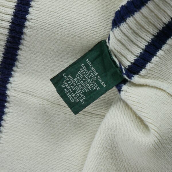 Pull femme manches longues beige Polo Ralph Lauren Motif a rayures Col Rond