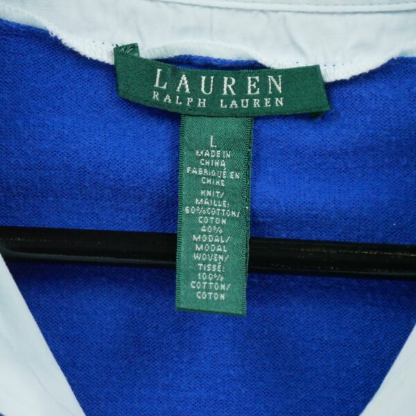 Pull femme manches longues bleu Polo Ralph Lauren Col Polo