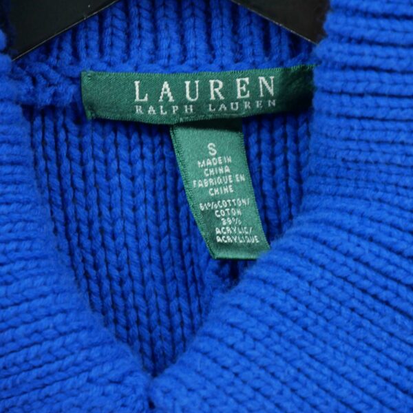 Pull femme manches longues bleu Polo Ralph Lauren Col Revert