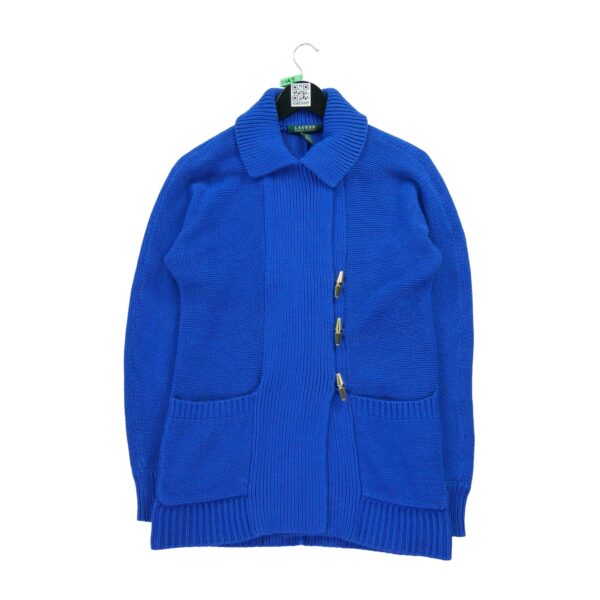 Pull femme manches longues bleu Polo Ralph Lauren Col Revert