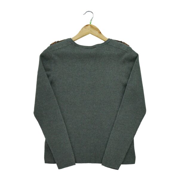 Pull femme manches longues gris Polo Ralph Lauren Col Rond