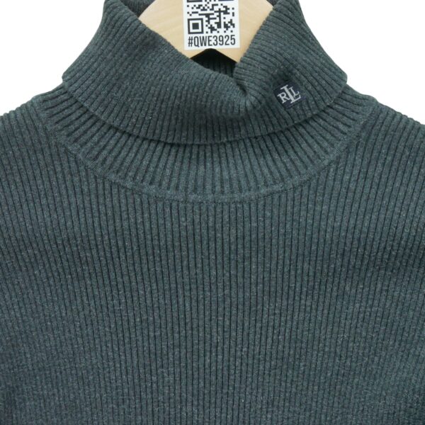 Pull femme manches longues gris Polo Ralph Lauren Col Roule