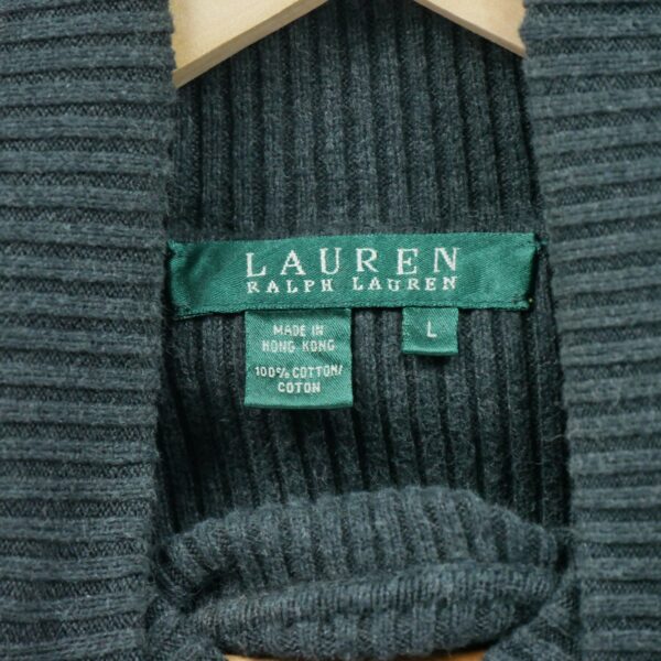 Pull femme manches longues gris Polo Ralph Lauren Col Roule