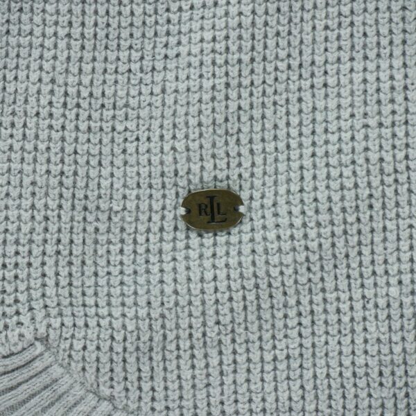 Pull femme manches longues gris Polo Ralph Lauren Col V