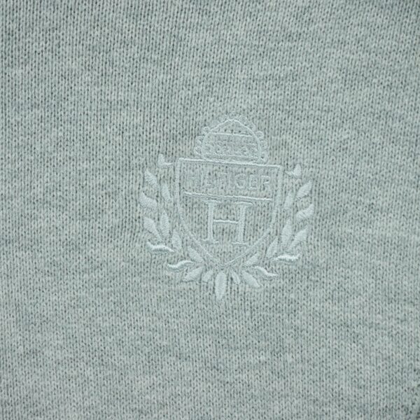 Pull femme manches longues gris Tommy Hilfiger Col Montant