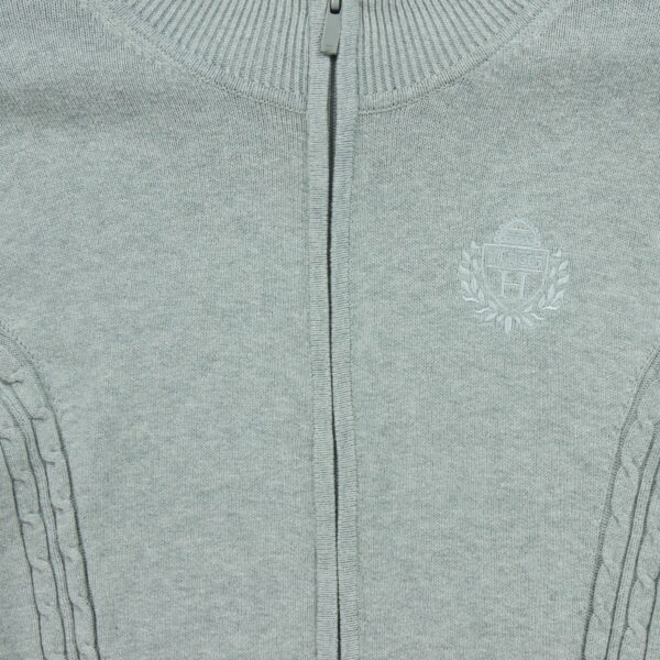 Pull femme manches longues gris Tommy Hilfiger Col Montant