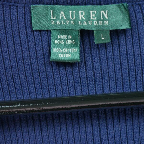 Pull femme manches longues marine Polo Ralph Lauren Col V