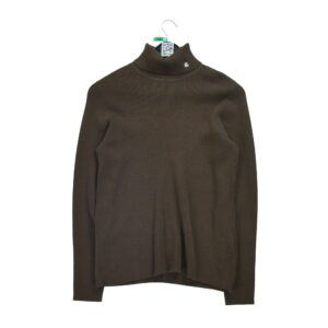 Pull femme manches longues marron Polo Ralph Lauren Col Roule