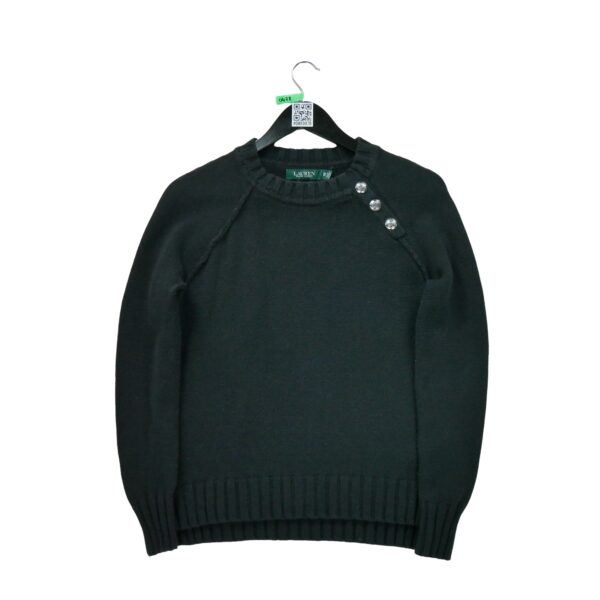 Pull femme manches longues noir Polo Ralph Lauren Col Rond