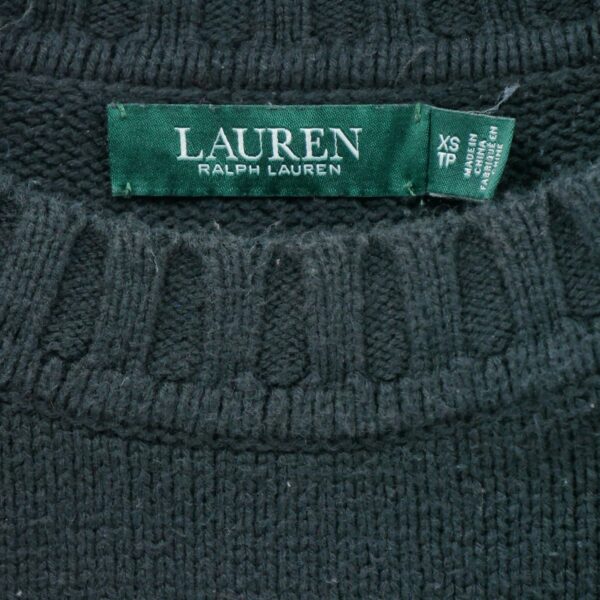 Pull femme manches longues noir Polo Ralph Lauren Col Rond