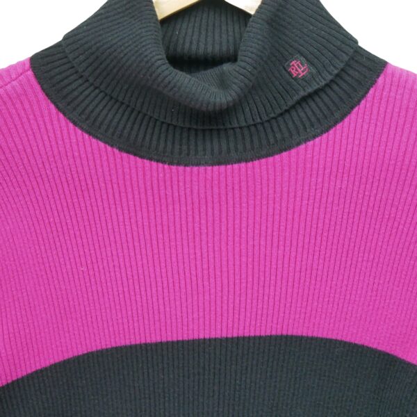 Pull femme manches longues noir Polo Ralph Lauren Col Roule
