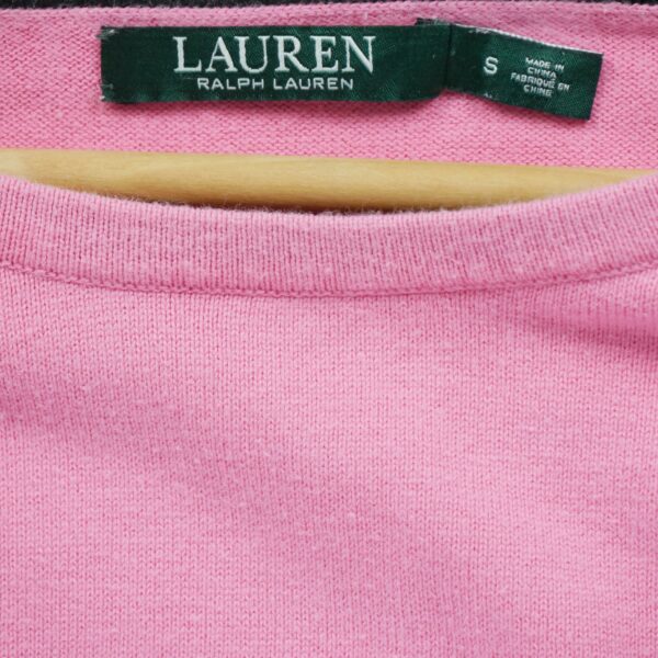 Pull femme manches longues rose Polo Ralph Lauren Col Rond