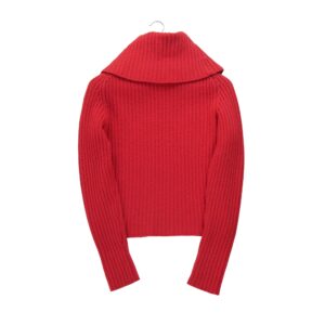 Pull femme manches longues rouge Polo Ralph Lauren Col Roule