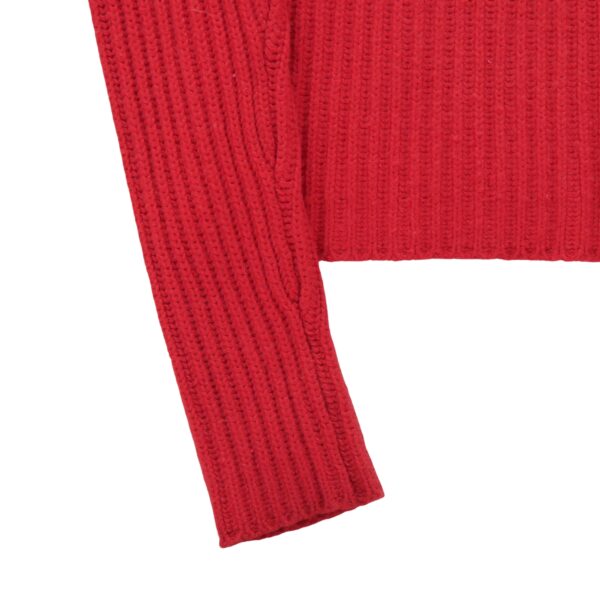 Pull femme manches longues rouge Polo Ralph Lauren Col Roule