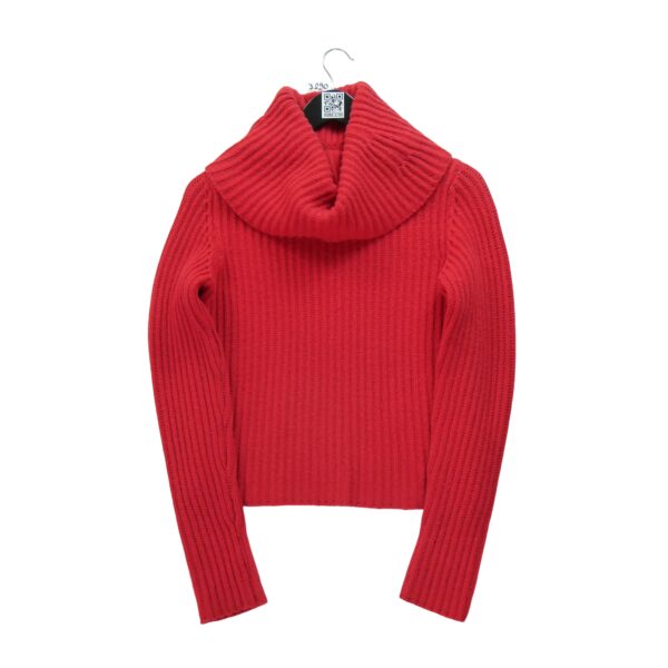 Pull femme manches longues rouge Polo Ralph Lauren Col Roule